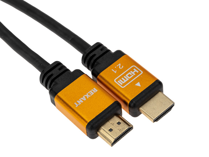 Аксессуар Rexant HDMI - HDMI 2.1 1.5m Gold 17-6003 кабель hdmi 1 5м rexant 17 6203 8 круглый черный