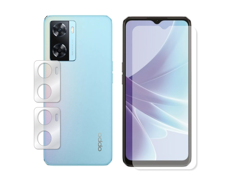 

Гибридное защитное стекло Krutoff для Oppo A57s + защита камеры 2шт 339901, Oppo A57s