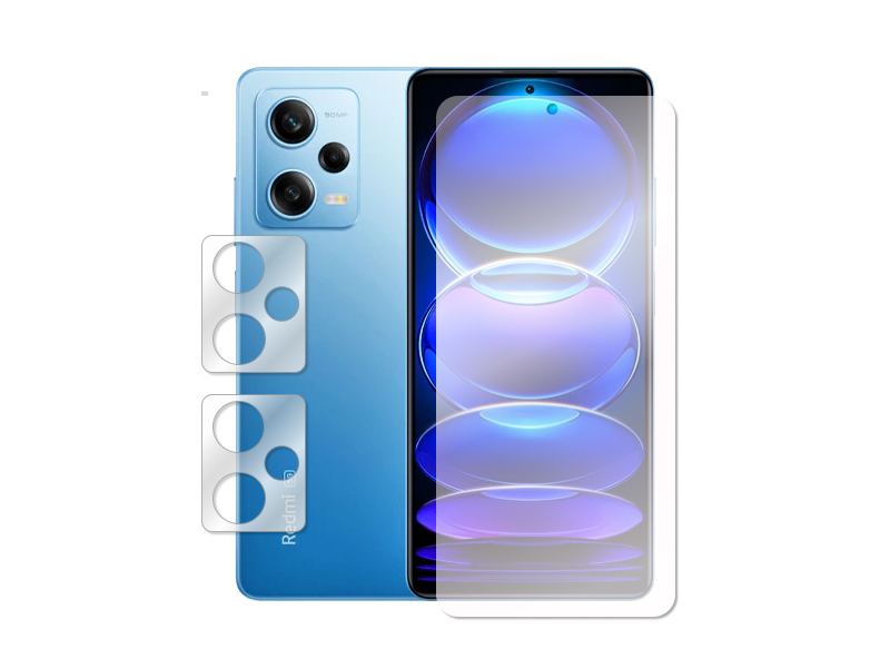 

Гибридное защитное стекло Krutoff для Xiaomi Redmi Note 12 Pro + защита камеры 2шт 339745, Xiaomi Redmi Note 12 Pro