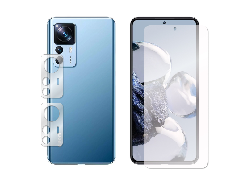 

Гибридное защитное стекло Krutoff для Xiaomi 12T Pro + защита камеры 2шт 339732, Xiaomi 12T Pro