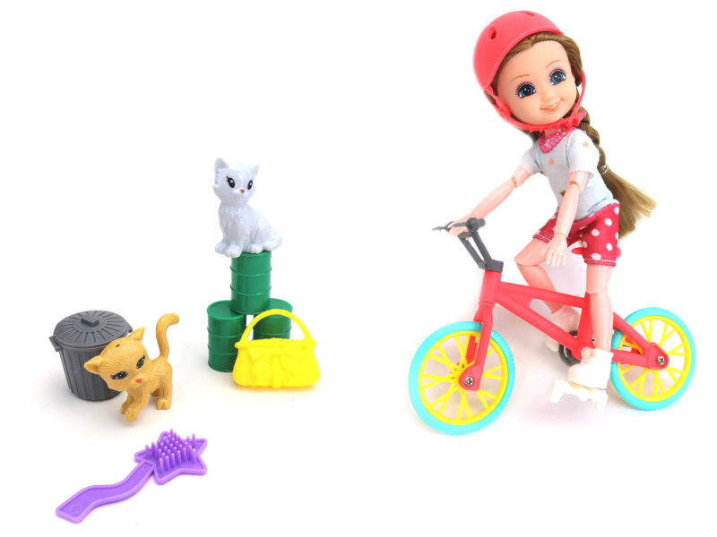 Кукла ND Play Нина на прогулке велосипед 306744 / TY865424A