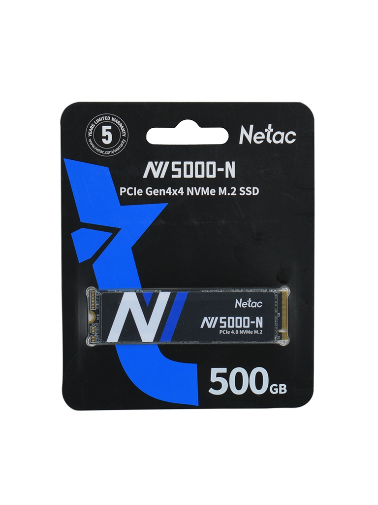 Твердотельный накопитель Netac NV5000-N Series Retail 500Gb NT01NV5000N-500-E4X твердотельный накопитель netac nv3000 rgb series retail 1tb nt01nv3000rgb 1t0 e4x