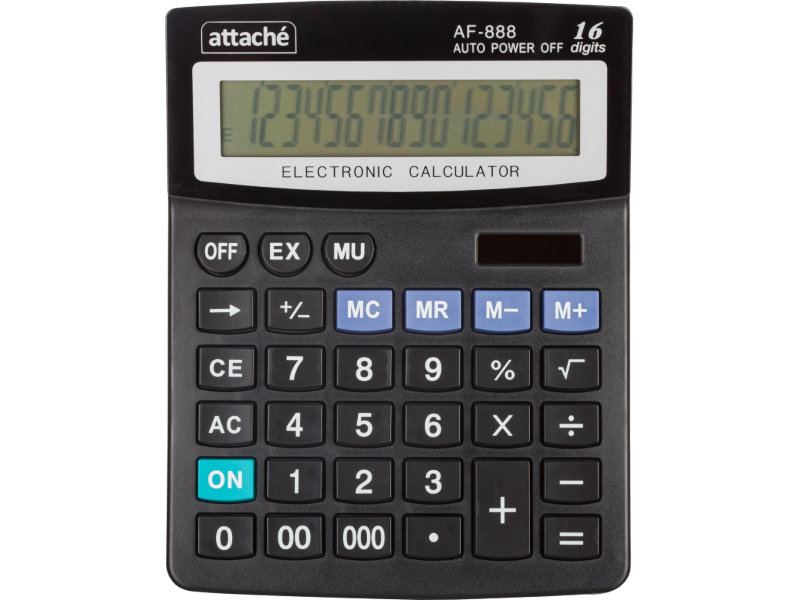 Калькулятор Attache AF-888 Black 1559247
