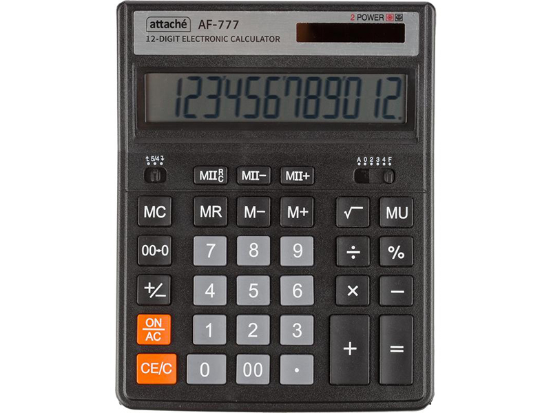 Калькулятор Attache AF-777 Black 1572675