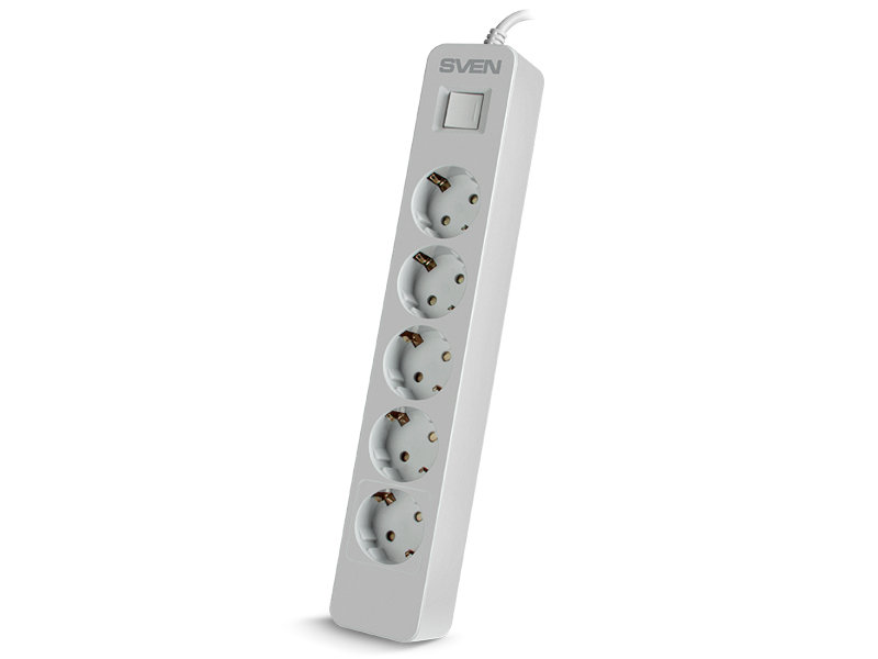 фото Сетевой фильтр sven sf-05 5 sockets 1.8m white sv-019402