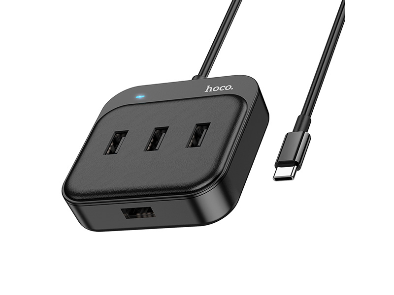 

Хаб USB Hoco HB31 Type-C + 4xUSB 2.0 20cm 6931474784902, HB31