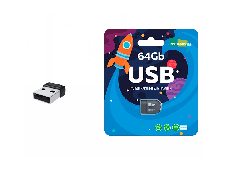 фото Usb flash drive 64gb - more choice mini mf64-2 4610196404924