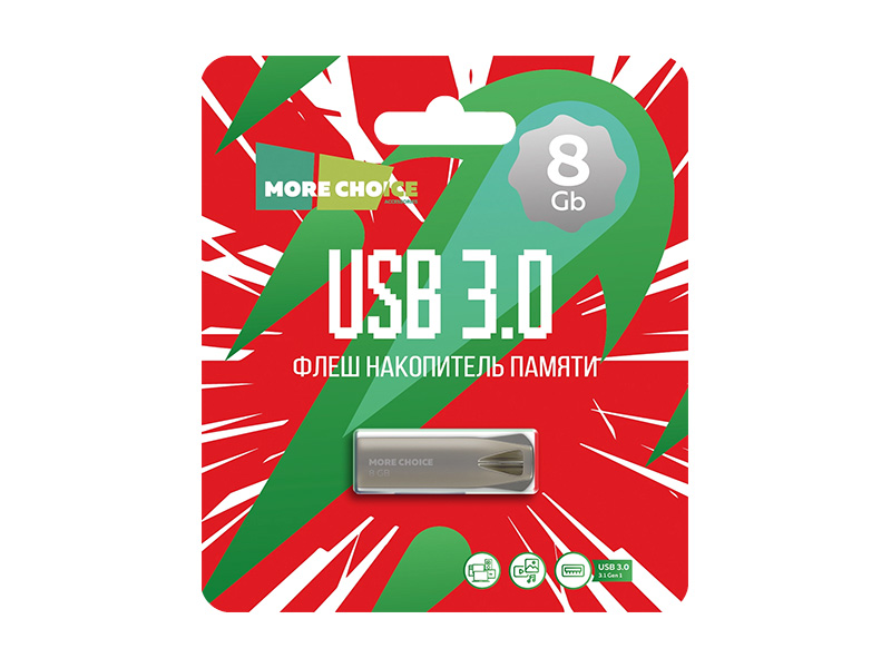 фото Usb flash drive 8gb - more choice mf8m metal 4610196405006