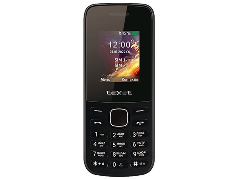 Сотовый телефон teXet TM-117 Black сотовый телефон texet tm d424 black