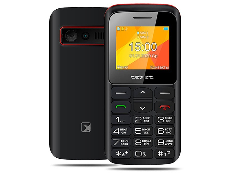 Сотовый телефон teXet TM-B323 Black-Red сотовый телефон texet tm 520r