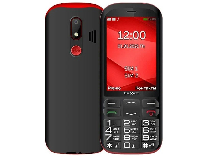 Сотовый телефон teXet TM-B409 Black-Red texet tm b322 black red