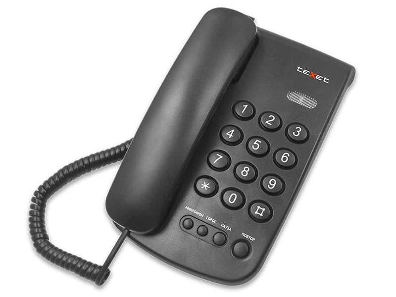 Телефон teXet TX-241 Black телефон dect texet tx d5605a black