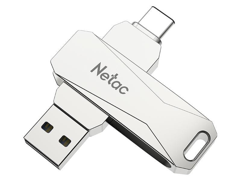 USB Flash Drive 512Gb - Netac U782C USB 3.0 + Type-C NT03U782C-512G-30PN usb flash netac u782c 64gb nt03u782c 064g 30pn