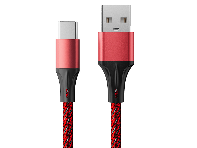 Аксессуар AccesStyle USB - Type-C 1m Red-Black AC30-F100M