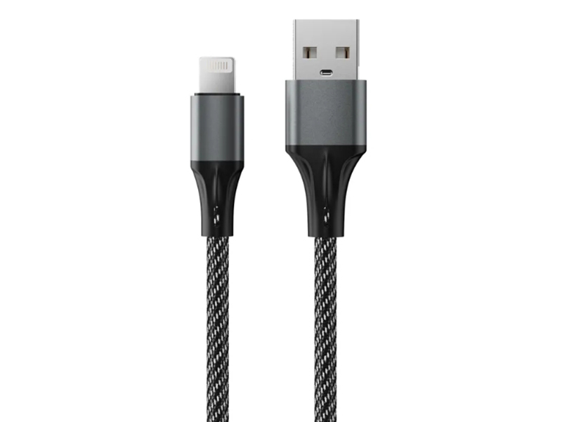 Аксессуар AccesStyle USB - Lightning 1m Black-Grey AL24-F100M
