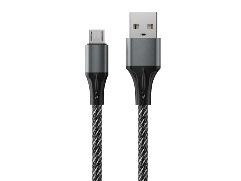 

Аксессуар AccesStyle USB - MicroUSB 1m Black-Grey AM24-F100M, AM24-F100M