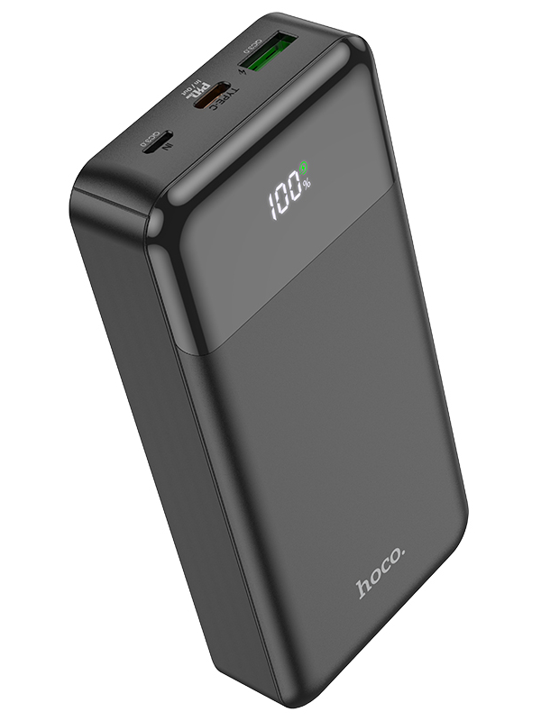 Внешний аккумулятор Hoco Power Bank J102A Cool Figure PD20W+QC3.0 20000mAh Black портативный аккумулятор hoco j102a cool figure pd20w 20000mah черный