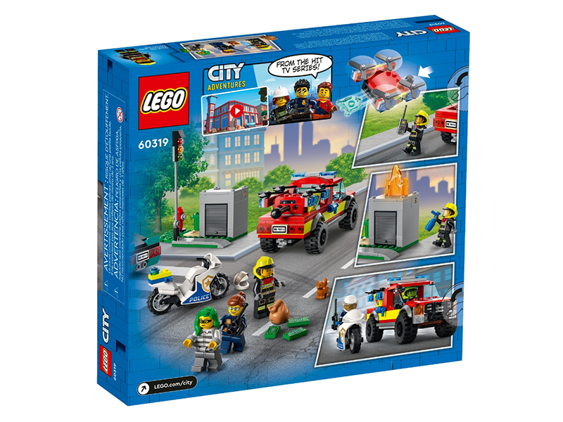 

Конструктор Lego City Пожарная бригада и полицейская погоня 295 дет. 60319, Пожарная бригада и полицейская погоня