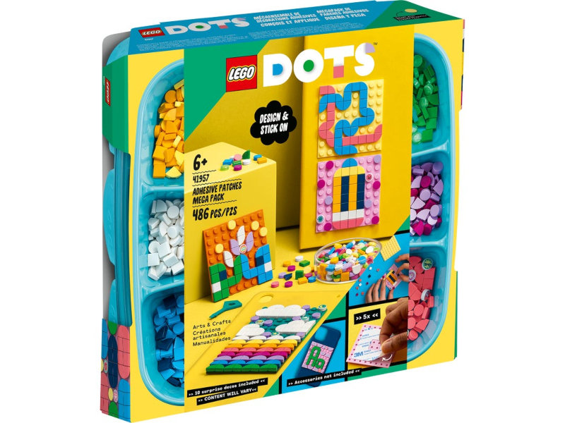 Lego Dots Большой набор пластин-наклеек с тайлами 486 дет. 41957 конструктор lego dots микки маус и минни маус снова в школу 669 дет 41964