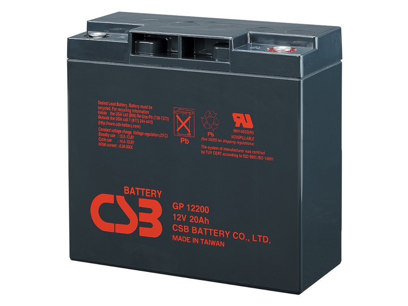 Аккумулятор для ИБП CSB GP12200 12V 20Ah аккумулятор для ибп wbr gp12170 12v 17ah