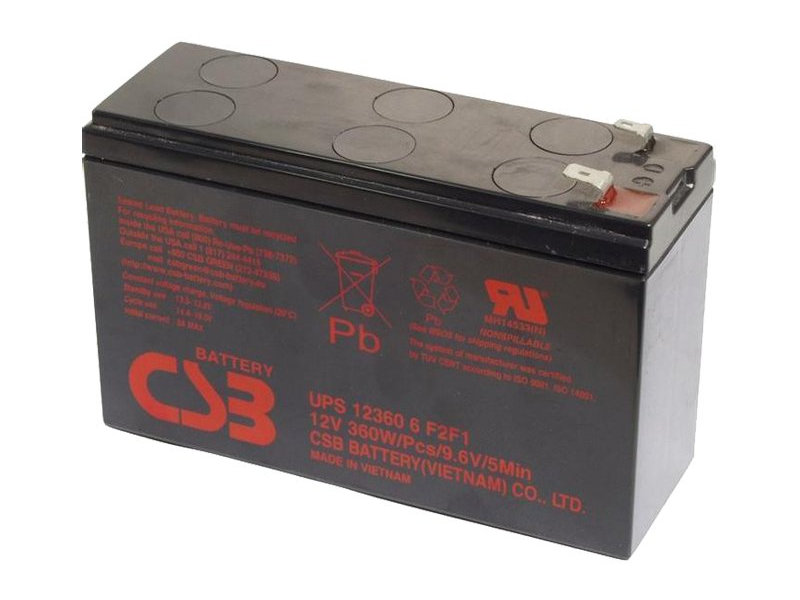 Аккумулятор для ИБП CSB UPS123606 12V 7.5Ah клеммы F1F2