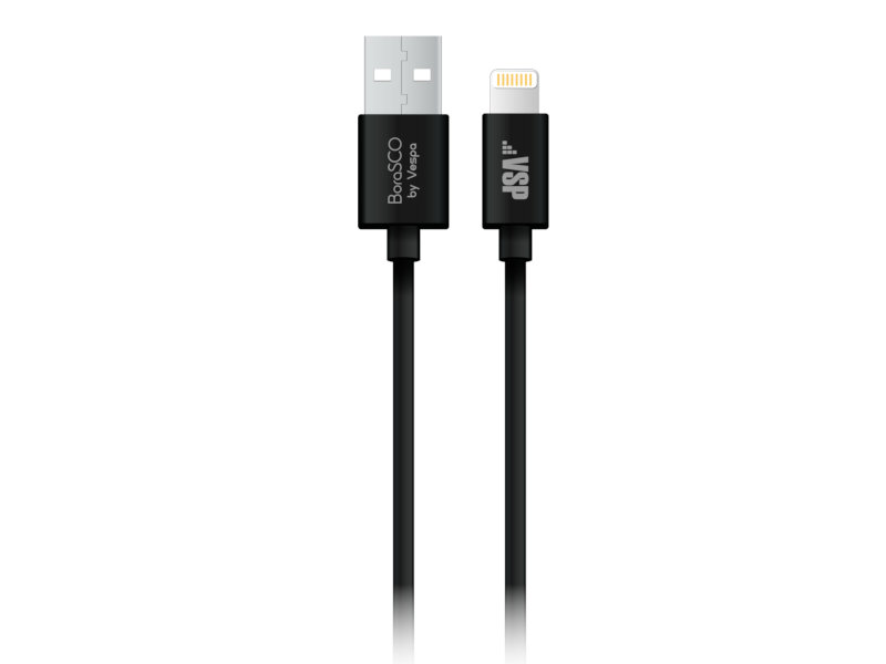 

Аксессуар BoraSCO USB - Lightning 1m Black 21971, 21971