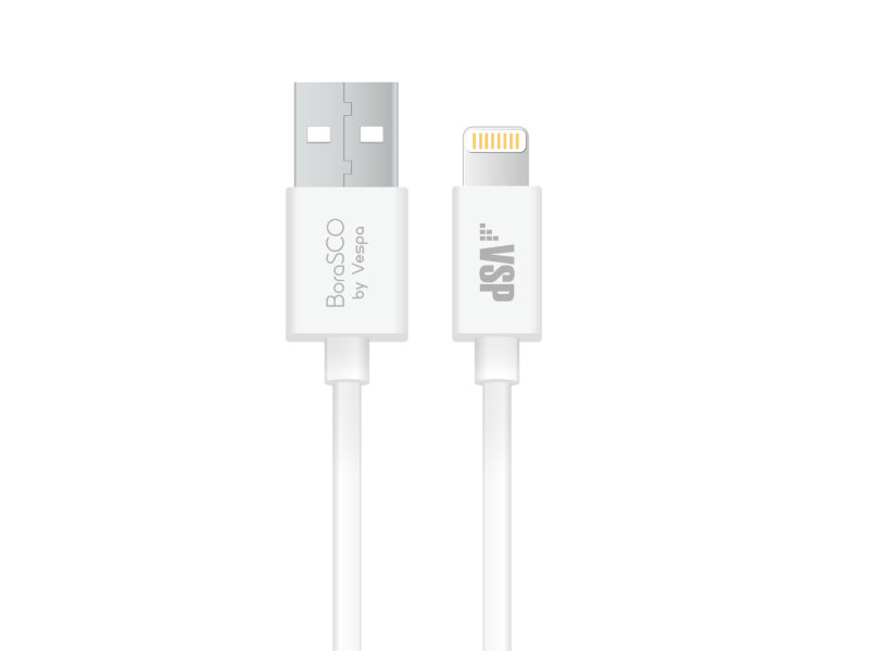 

Аксессуар BoraSCO USB - Lightning 2m White 21972, 21972