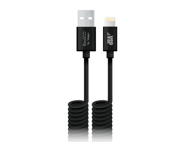 

Аксессуар BoraSCO USB - Lightning 2m Black 20547, 20547