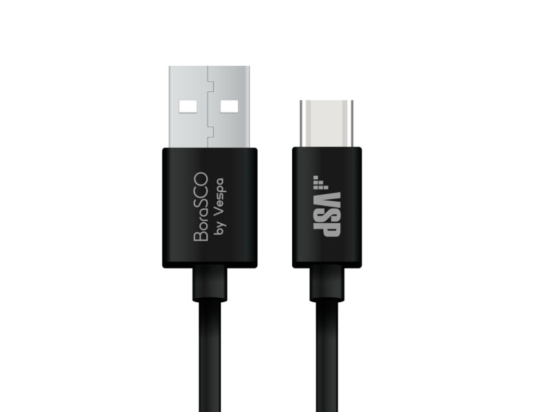 

Аксессуар BoraSCO USB - Type-C 2m Black 21975, 21975