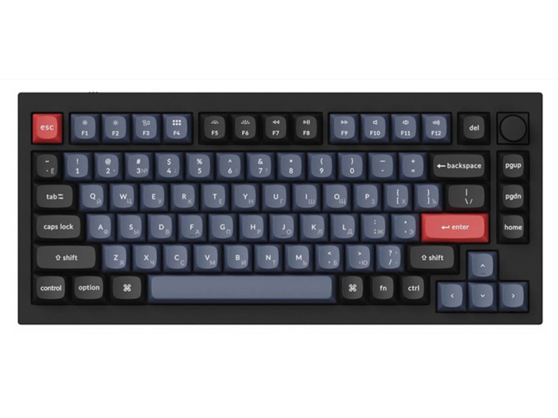 

Клавиатура Keychron Q1 RGB (Blue Switch) Black Q1-M2-RU, Q1