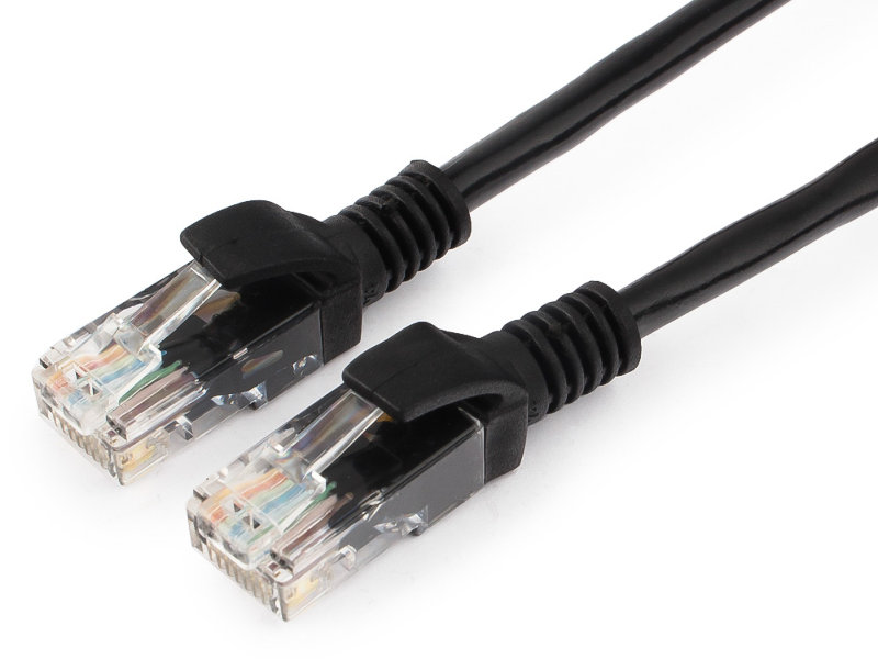 Сетевой кабель Гарнизон CCA Light UTP cat.5e 50cm Black PC-UTP-5e-0.5-BK кабель гарнизон usb 2 0 pro am microbm 5p 0 3m gcc musb2 ambm 0 3m