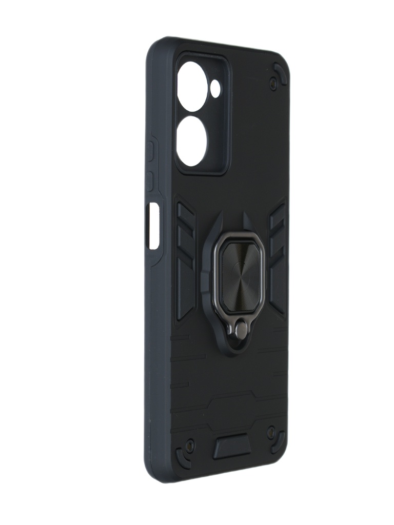 

Чехол DF для Realme 10 Pro (5G) с магнитом и кольцом Black rmArmor-03, Realme 10 Pro