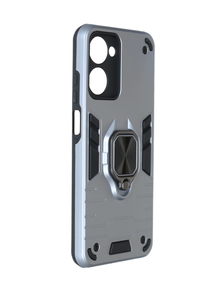 

Чехол DF для Realme 10 (4G) с магнитом и кольцом Silver rmArmor-02, Realme 10