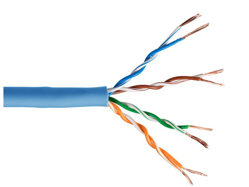 Сетевой кабель 5bites UTP / STRANDED / 5E / 24AWG / CCA / PVC / BLUE / 100M