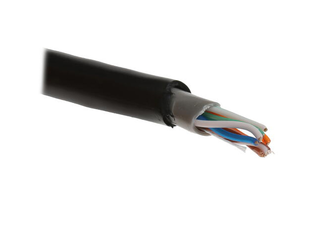 Сетевой кабель 5bites UTP / SOLID / 5E / 24AWG / COPPER / PVC+PE / BLACK /OUTDOOR /DRUM / 305M US5505-305CPE