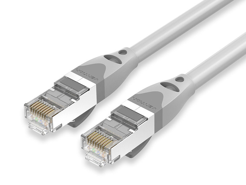 Сетевой кабель Vention SFTP cat.6A RJ45 0.3m (30cm) Grey IBHHAA