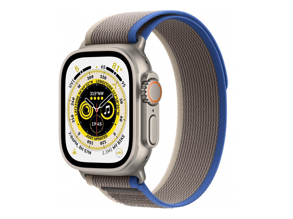 фото Умные часы apple watch ultra gps + cellular 49mm titanium case with trail loop blue-gray - s/m