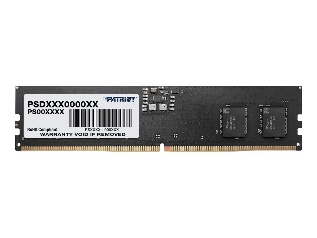 Модуль памяти Patriot Memory Signature Line DDR5 DIMM 5600Mhz PC5-44800 CL46 -16Gb PSD516G560081 модуль памяти kingston ddr5 dimm 5600mhz pc 44800 cl40 32gb 2х16gb kf556c40bbak2 32