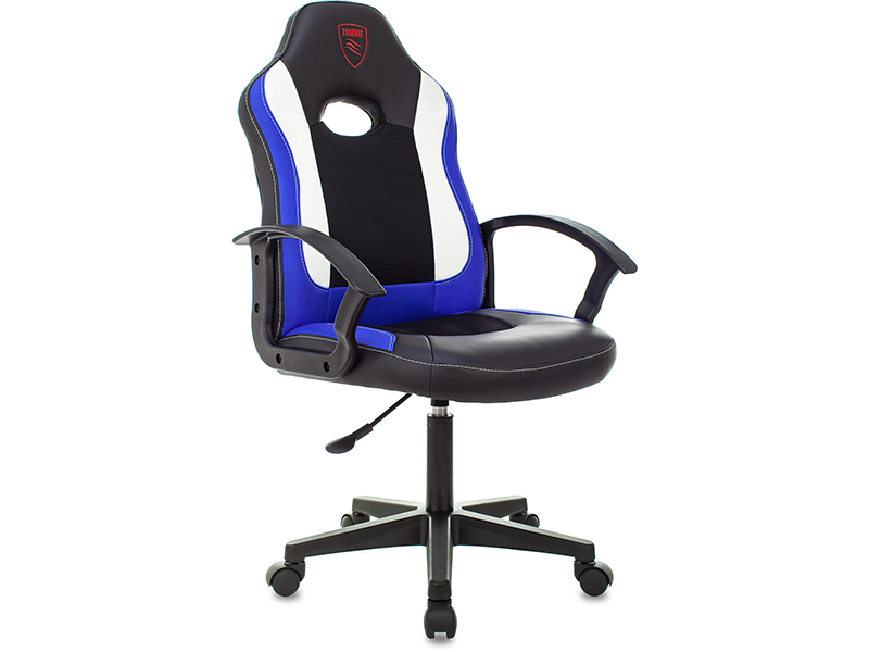 Компьютерное кресло Zombie 11LT Black-Blue 1836294 кресло zombie 11lt черный синий текстиль эко кожа