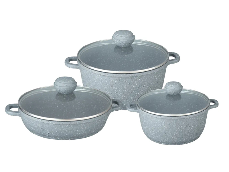 

Набор Bekker Premium Silver Marble 6 предметов BK-4615, Premium BK-4615