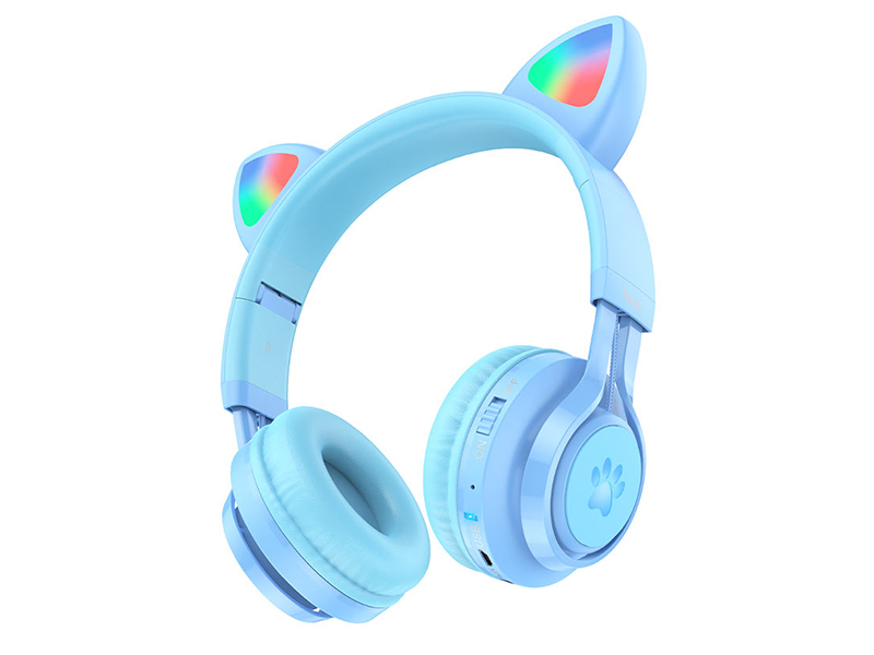 

Наушники Hoco W39 Cat ear kids BT Blue, 6931474779250