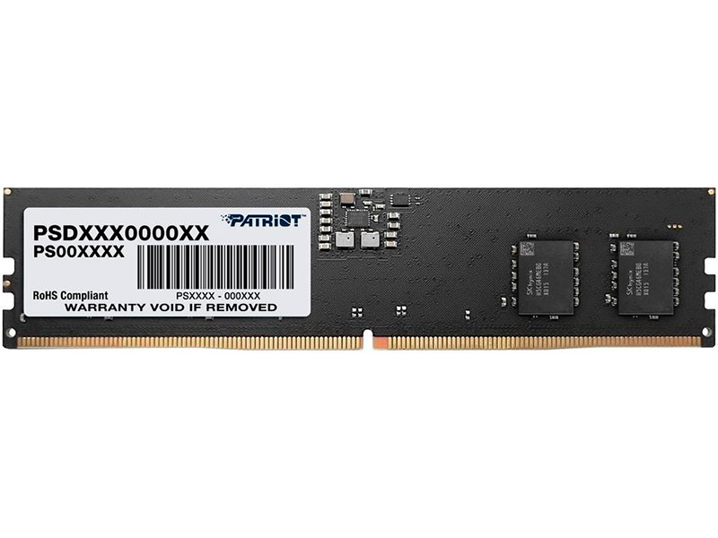 

Модуль памяти Patriot Signature DDR5 DIMM 5200Mhz PC5-41600 CL42 - 8Gb PSD58G520041, PSD58G520041