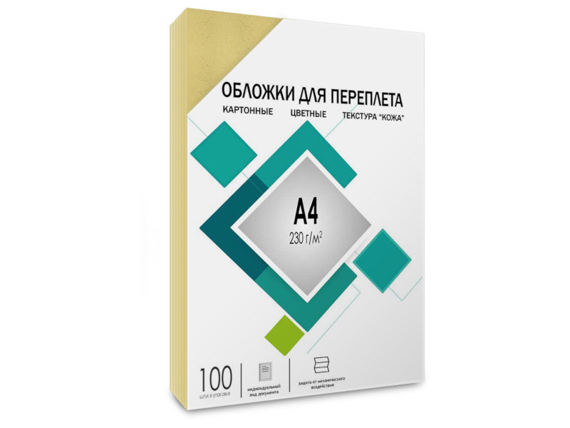 

Обложки для переплета Гелеос А4 100шт Leather Ivory CCA4I, CCA4I