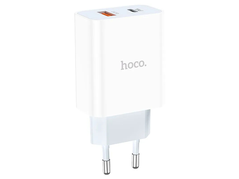 

Зарядное устройство Hoco C97A USB-Type-C 5V 3A PD+QC3.0 White 6931474766076, C97A