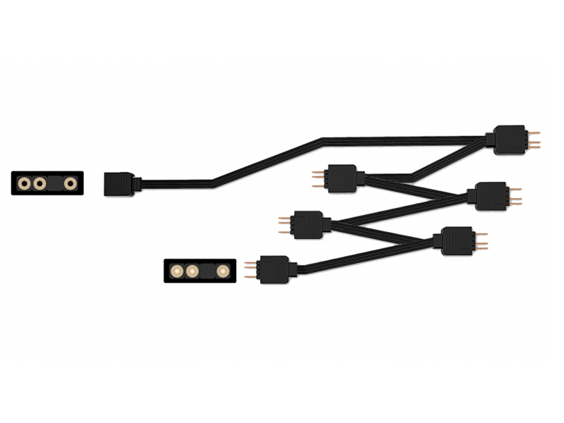 Кабель-разветвитель ID-Cooling FS-06 ARGB 5V 3-pin кабель разветвитель espada splitter 4pin to 5x4pin e5pwm4pin