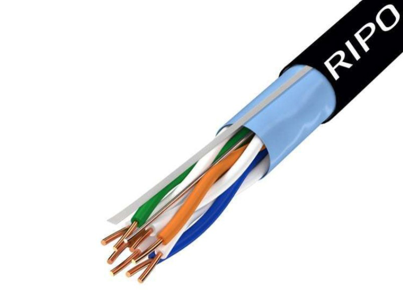 Сетевой кабель Ripo FTP 4 cat.5e 24AWG Cu Outdoor 100m 001-122014/100 сетевой кабель ripo utp 4 cat 6 23awg cu 100m 001 112017 100