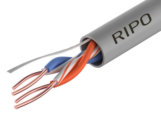 фото Сетевой кабель ripo utp 2 cat.5e 24awg cu premium 100m 001-111041/100