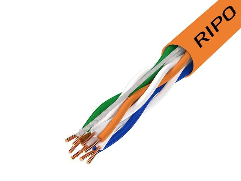 фото Сетевой кабель ripo utp 4 нг-lszh cat.5e 24awg cu standart 100m 001-112007/100