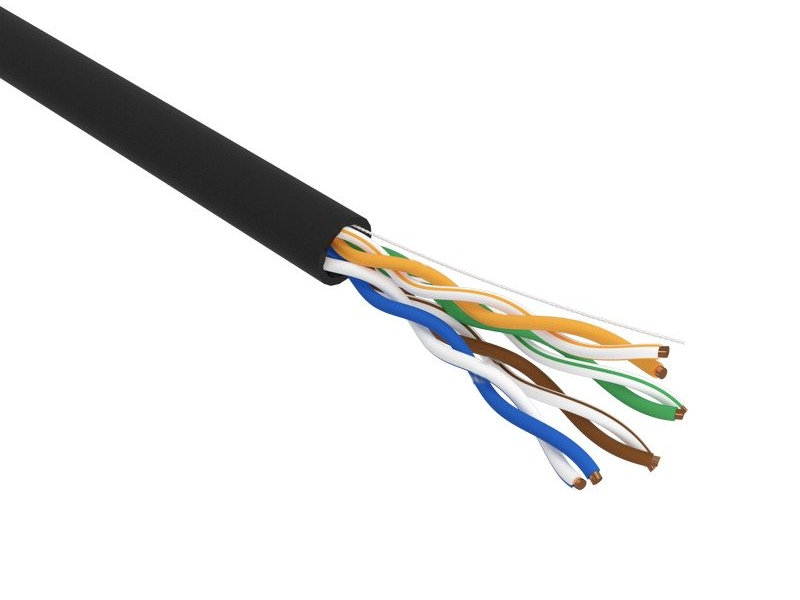 Сетевой кабель ProConnect U/UTP cat 5e PE / 4PR / 24AWG / Outdoor / Solid 305m Black 01-0045-3
