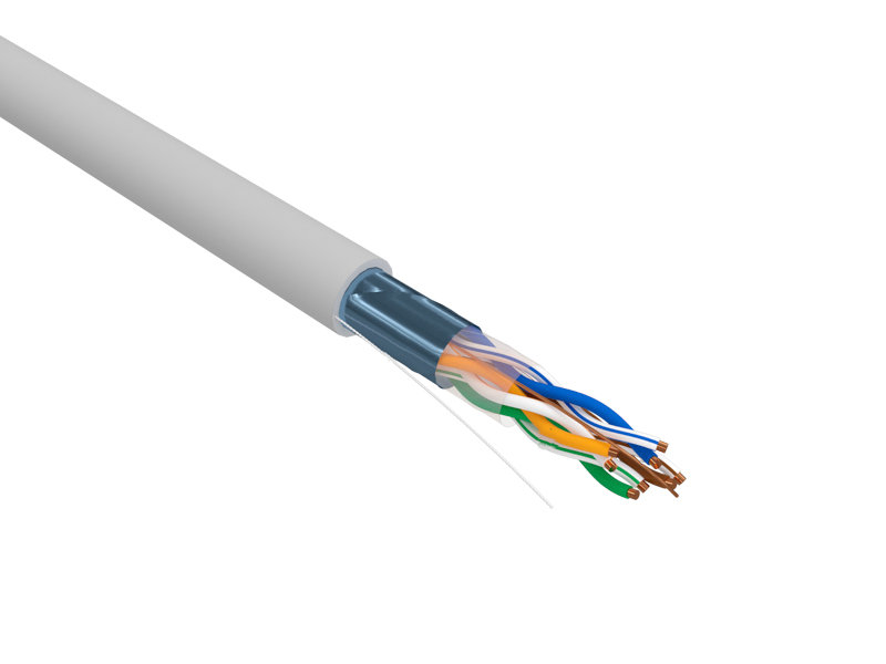 Сетевой кабель Rexant F/UTP cat 5e PVC / 4PR / 24AWG / Indoor / Solid 305m Grey 01-0143